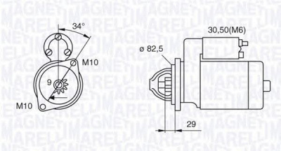 MAGNETI MARELLI 063521074030 -  Стартер